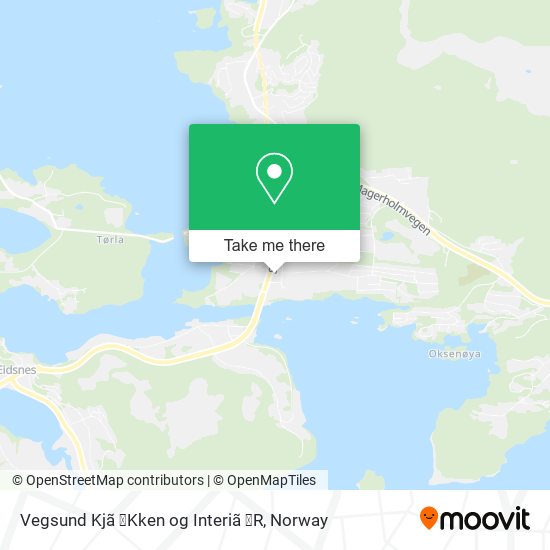 Vegsund Kjã ̧Kken og Interiã ̧R map