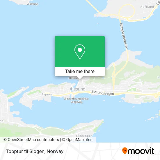 Topptur til Slogen map