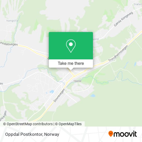 Oppdal Postkontor map