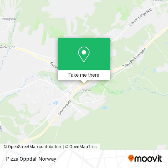 Pizza Oppdal map