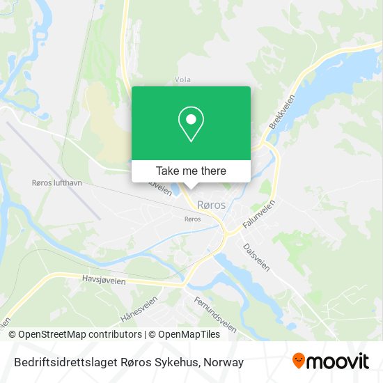 Bedriftsidrettslaget Røros Sykehus map