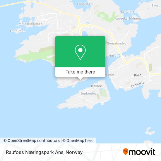 Raufoss Næringspark Ans map