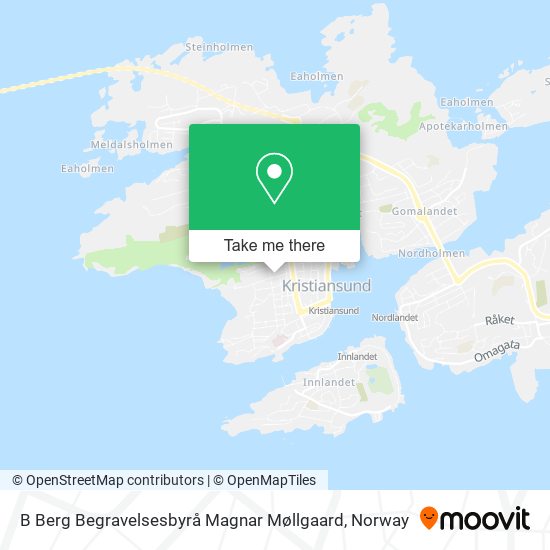 B Berg Begravelsesbyrå Magnar Møllgaard map