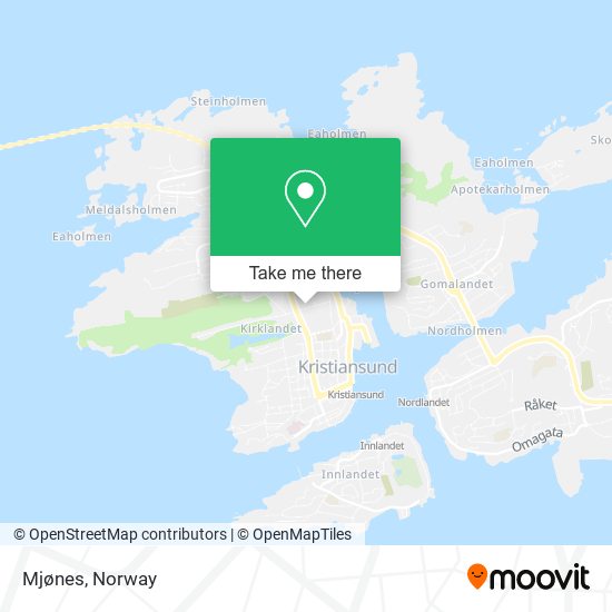 Mjønes map