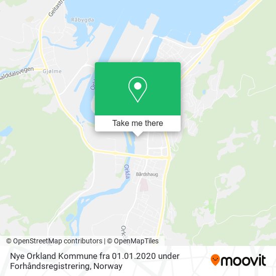 Nye Orkland Kommune fra 01.01.2020 under Forhåndsregistrering map