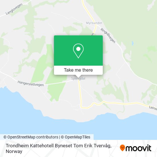 Trondheim Kattehotell Byneset Tom Erik Tvervåg map