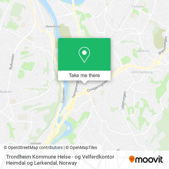 Trondheim Kommune Helse - og Velferdkontor Heimdal og Lerkendal map