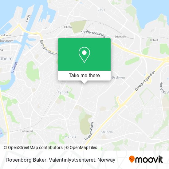 Rosenborg Bakeri Valentinlystsenteret map