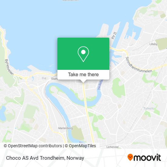 Choco AS Avd Trondheim map