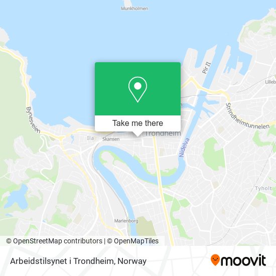 Arbeidstilsynet i Trondheim map