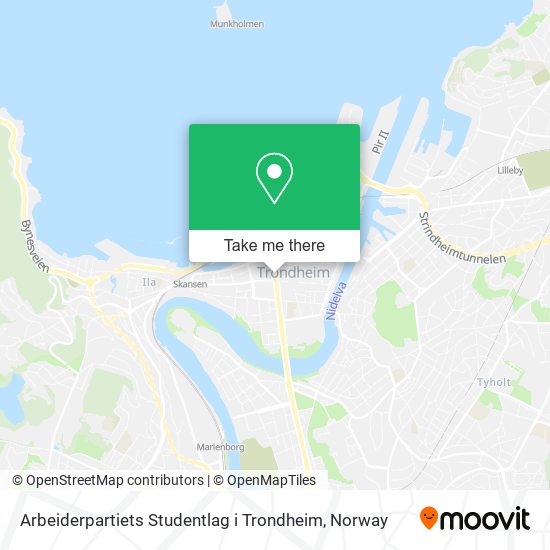 Arbeiderpartiets Studentlag i Trondheim map