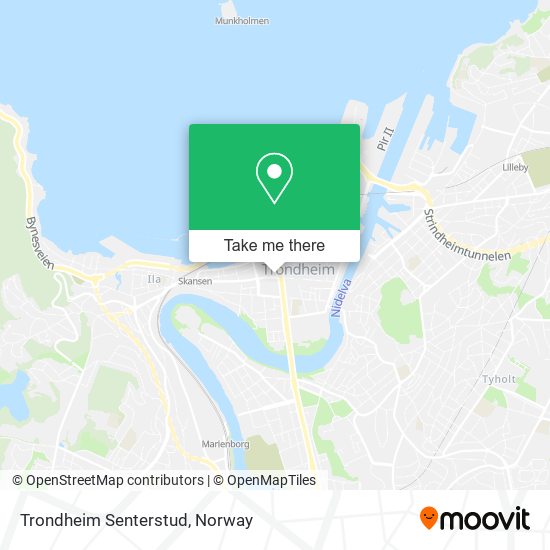 Trondheim Senterstud map