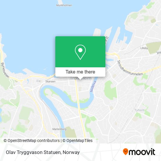 Olav Tryggvason Statuen map