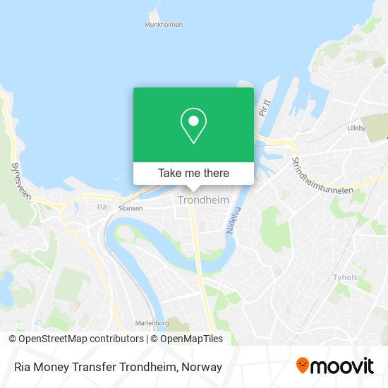 Ria Money Transfer Trondheim map