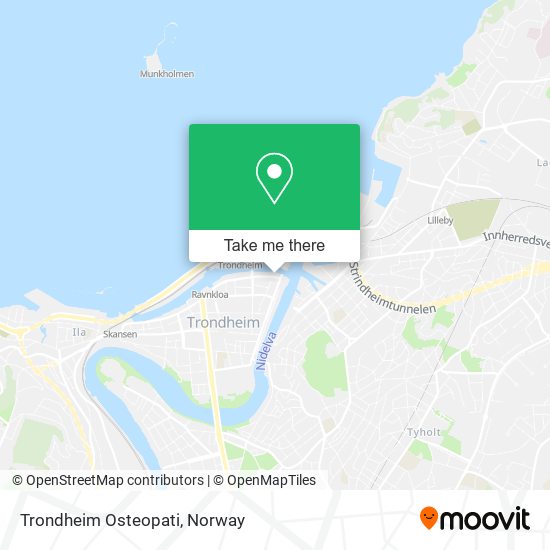 Trondheim Osteopati map