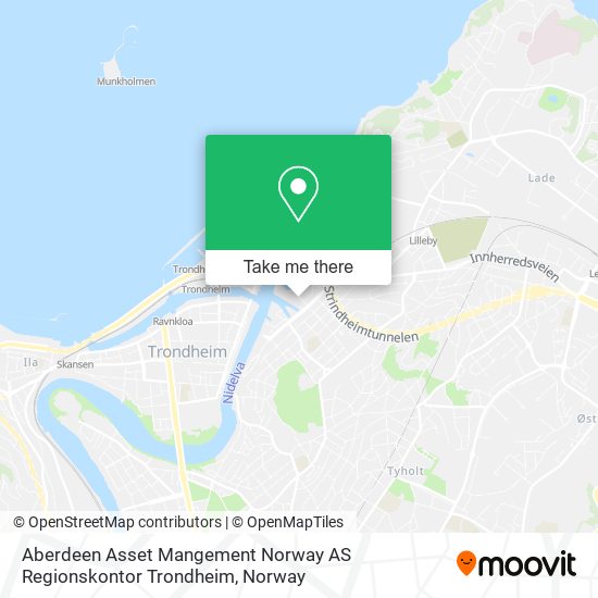 Aberdeen Asset Mangement Norway AS Regionskontor Trondheim map
