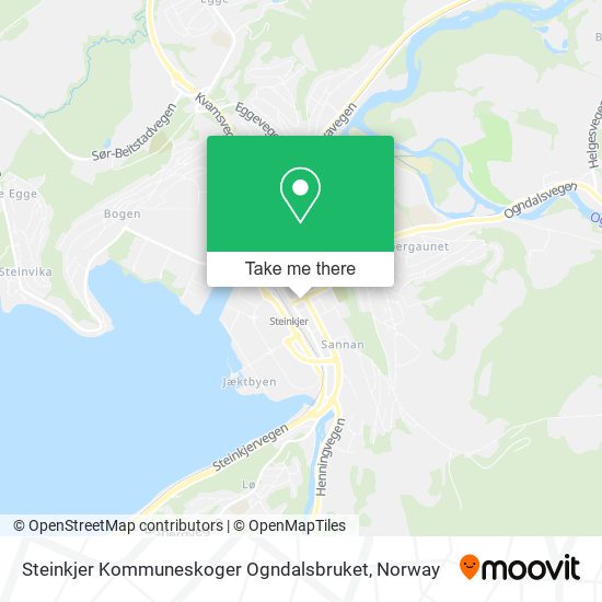 Steinkjer Kommuneskoger Ogndalsbruket map