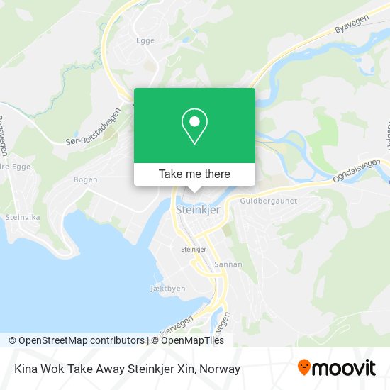 Kina Wok Take Away Steinkjer Xin map