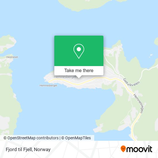 Fjord til Fjell map