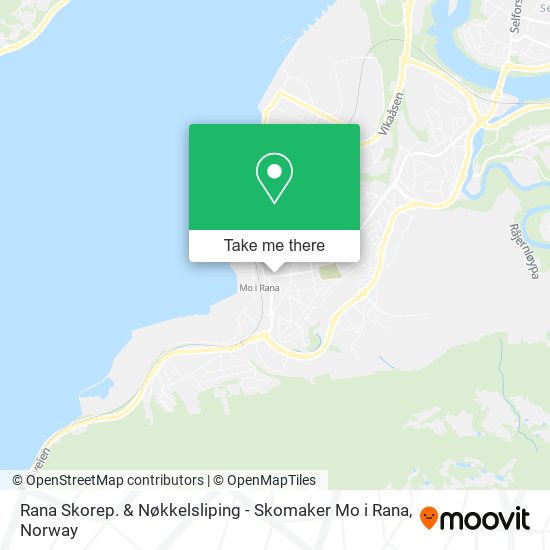 Rana Skorep. & Nøkkelsliping - Skomaker Mo i Rana map