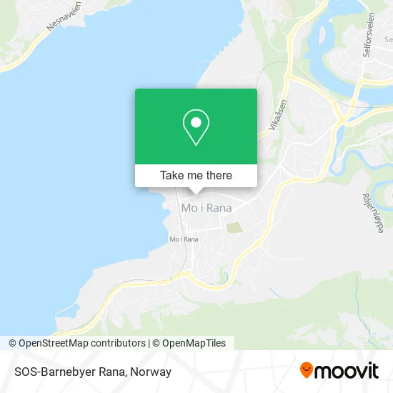 SOS-Barnebyer Rana map