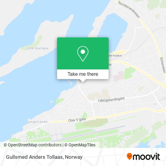 Gullsmed Anders Tollaas map