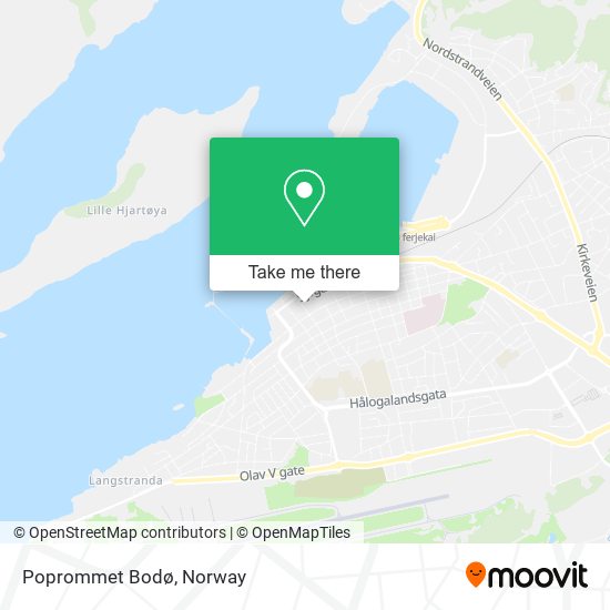 Poprommet Bodø map