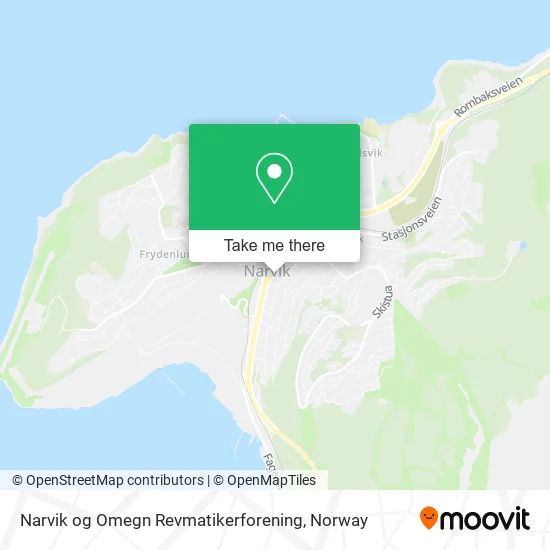 Narvik og Omegn Revmatikerforening map