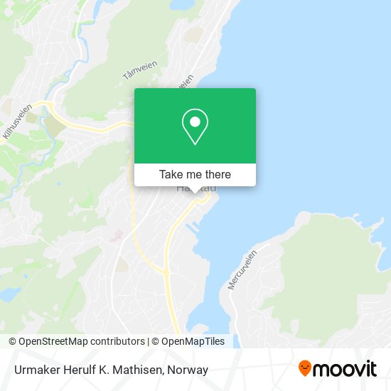 Urmaker Herulf K. Mathisen map