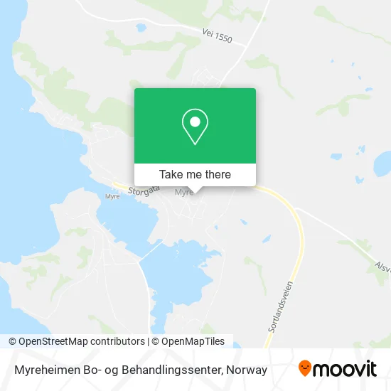 Myreheimen Bo- og Behandlingssenter map
