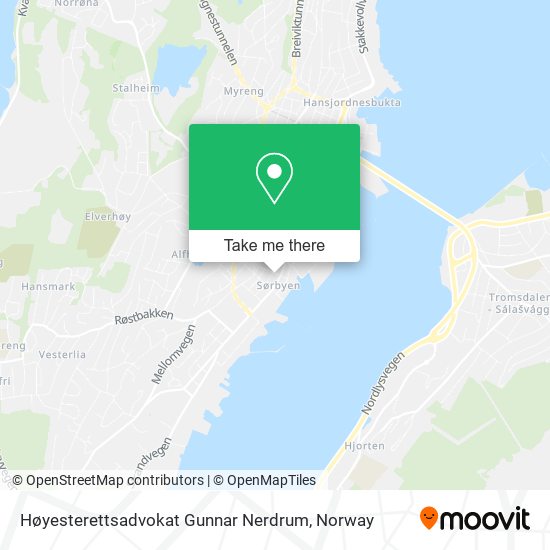 Høyesterettsadvokat Gunnar Nerdrum map