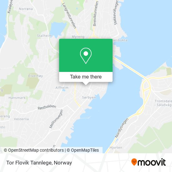 Tor Flovik Tannlege map