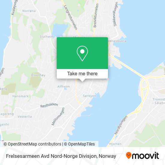 Frelsesarmeen Avd Nord-Norge Divisjon map