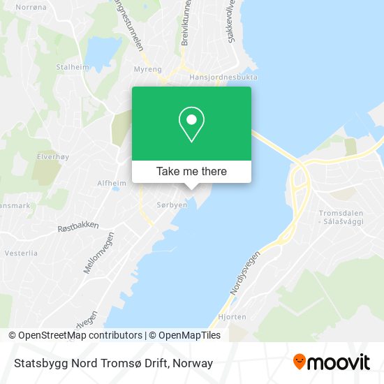 Statsbygg Nord Tromsø Drift map