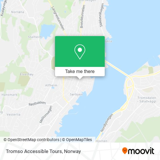 Tromso Accessible Tours map
