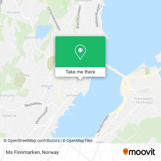 Ms Finnmarken map