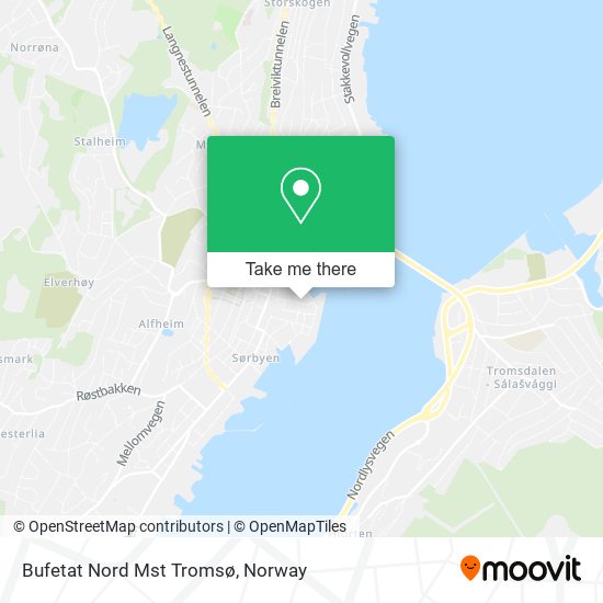 Bufetat Nord Mst Tromsø map