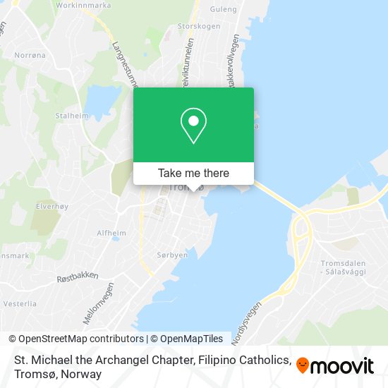 St. Michael the Archangel Chapter, Filipino Catholics, Tromsø map