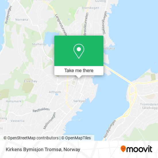 Kirkens Bymisjon Tromsø map