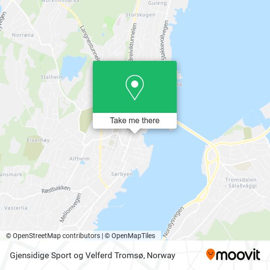 Gjensidige Sport og Velferd Tromsø map