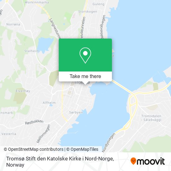 Tromsø Stift den Katolske Kirke i Nord-Norge map