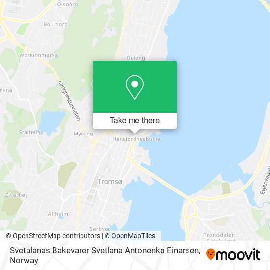 Svetalanas Bakevarer Svetlana Antonenko Einarsen map