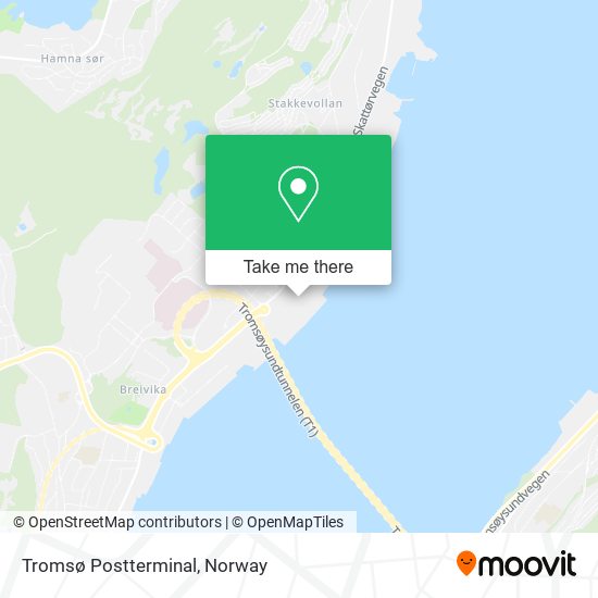 Tromsø Postterminal map
