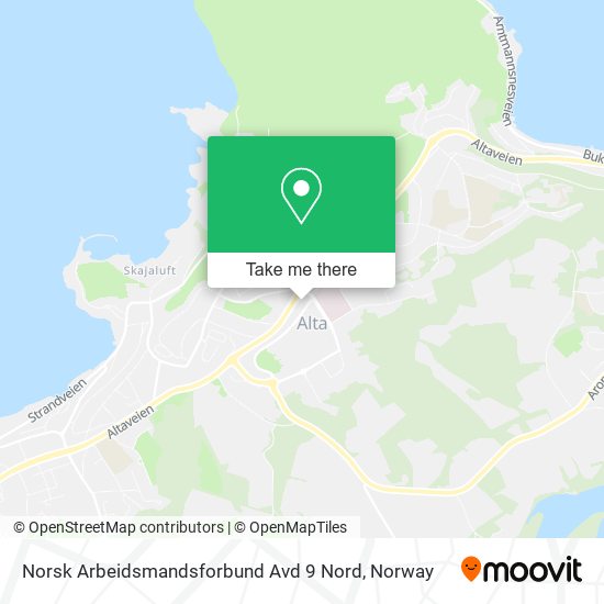 Norsk Arbeidsmandsforbund Avd 9 Nord map