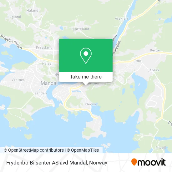 Frydenbo Bilsenter AS avd Mandal map