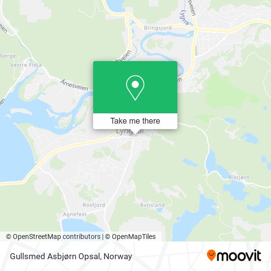 Gullsmed Asbjørn Opsal map
