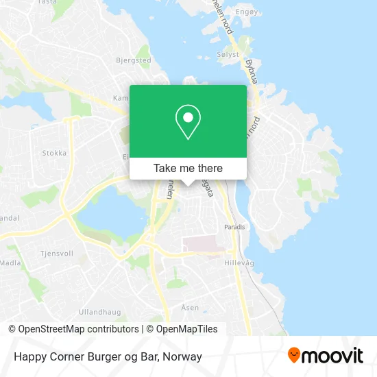 Happy Corner Burger og Bar map
