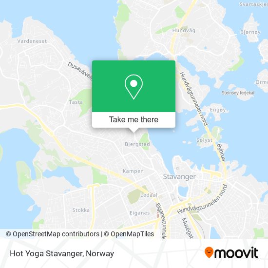 Hot Yoga Stavanger map