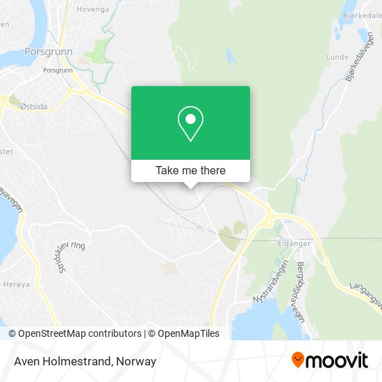 Aven Holmestrand map