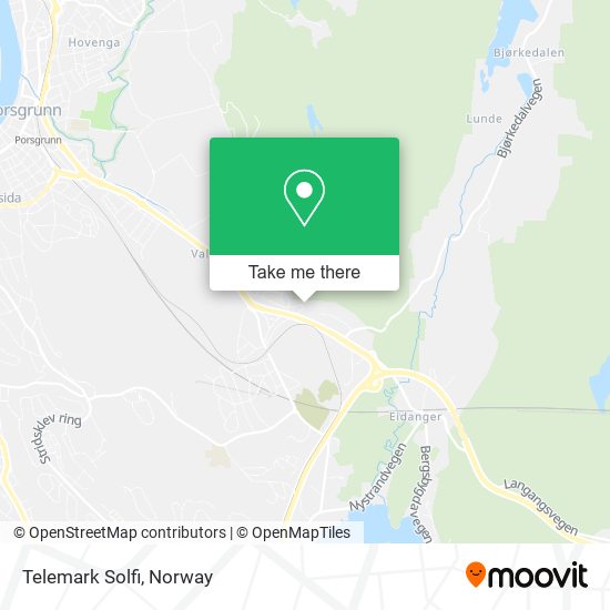 Telemark Solfi map